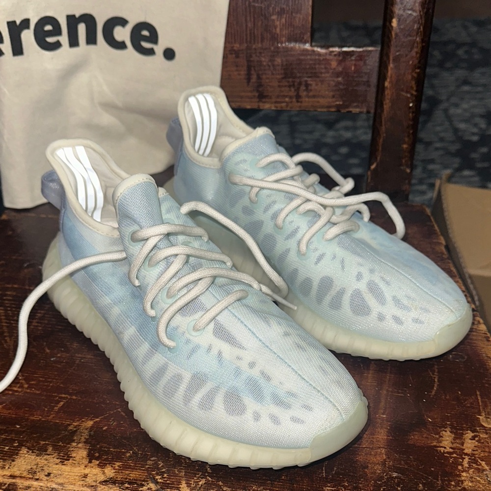 Yeezy Women's Shoes in Light Blue and Cream